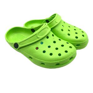 Sara Z Girls Clog Shoes Rubber Slip On Sling Back Lime Green XL 3-4